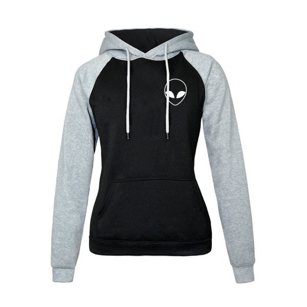 Women Hoodies - Women Hoodie Series Alien Icon Super Cute Fleece Hoodie