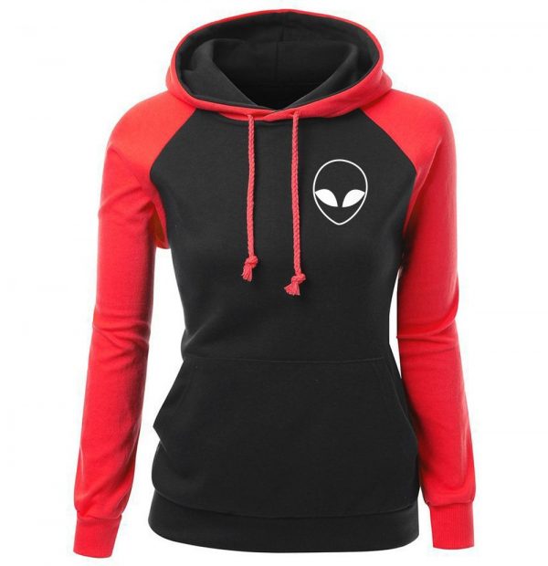 Women Hoodies - Women Hoodie Series Alien Icon Super Cute Fleece Hoodie