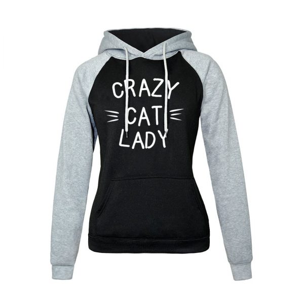 Women Hoodies - Women Hoodie Series Crazy Cat Lady Super Cute Fleece Hoodie