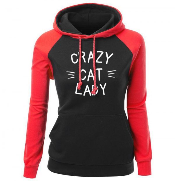Women Hoodies - Women Hoodie Series Crazy Cat Lady Super Cute Fleece Hoodie