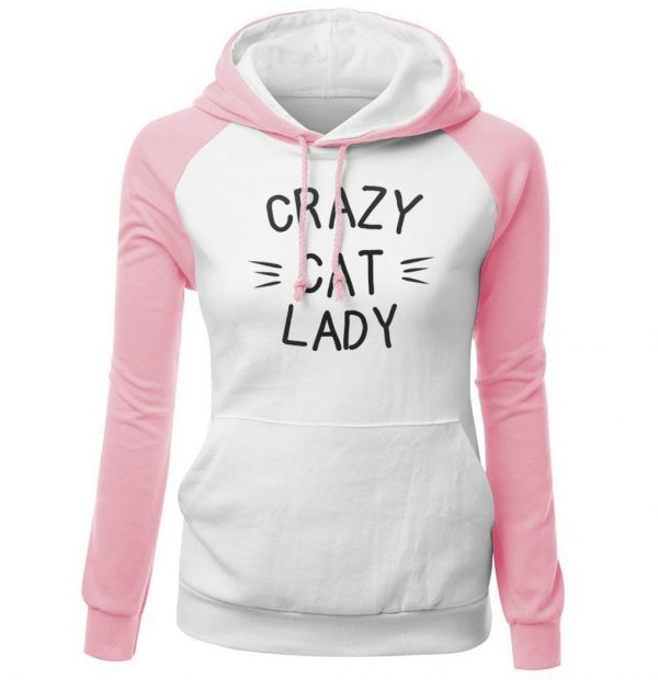 Women Hoodies - Women Hoodie Series Crazy Cat Lady Super Cute Fleece Hoodie
