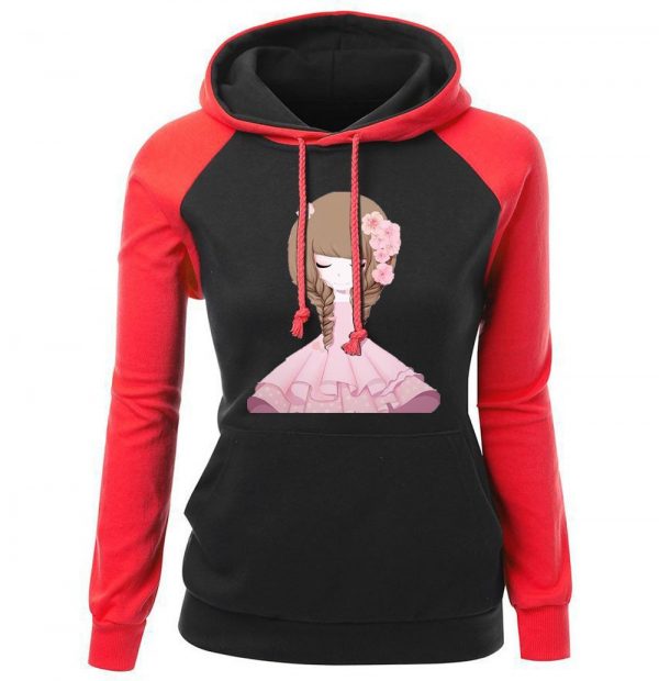 Women Hoodies - Women Hoodie Series Cute Girl Icon Fleece Hoodie