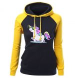 Women Hoodies - Women Hoodie Series Cute Rainbow Unicorn Fleece Hoodie