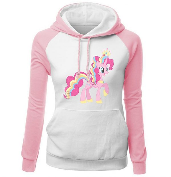 Women Hoodies - Women Hoodie Series Cute Unicorn Rainbow Tail Fleece Hoodie