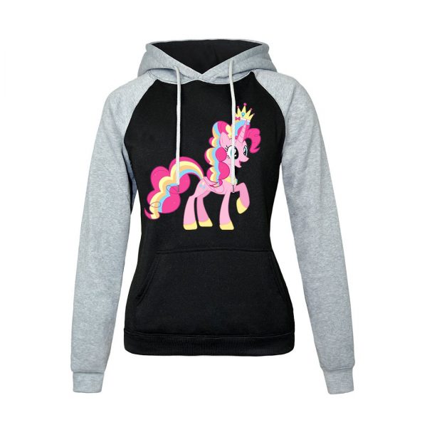 Women Hoodies - Women Hoodie Series Cute Unicorn Rainbow Tail Fleece Hoodie