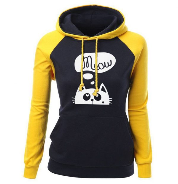 Women Hoodies - Women Hoodie Series Pet Cat Icon Super Cute Fleece Hoodie