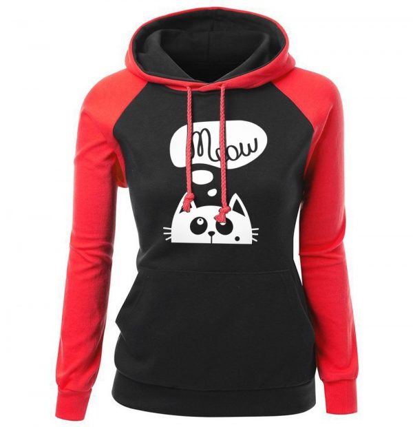 Women Hoodies - Women Hoodie Series Pet Cat Icon Super Cute Fleece Hoodie