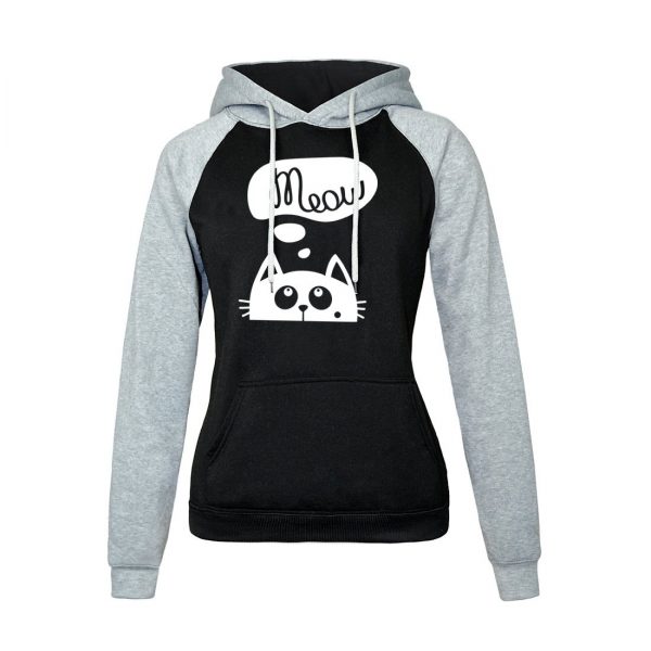 Women Hoodies - Women Hoodie Series Pet Cat Icon Super Cute Fleece Hoodie