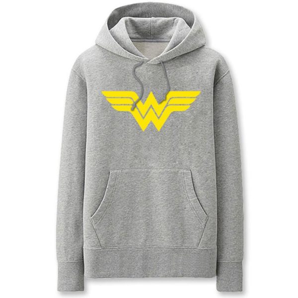 Wonder Woman Hoodies - Solid Color Wonder Woman Logo Icon Fleece Hoodie
