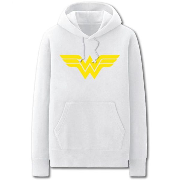 Wonder Woman Hoodies - Solid Color Wonder Woman Logo Icon Fleece Hoodie