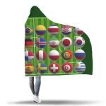 World Cup Footy Hooded Blanket - Green Blanket