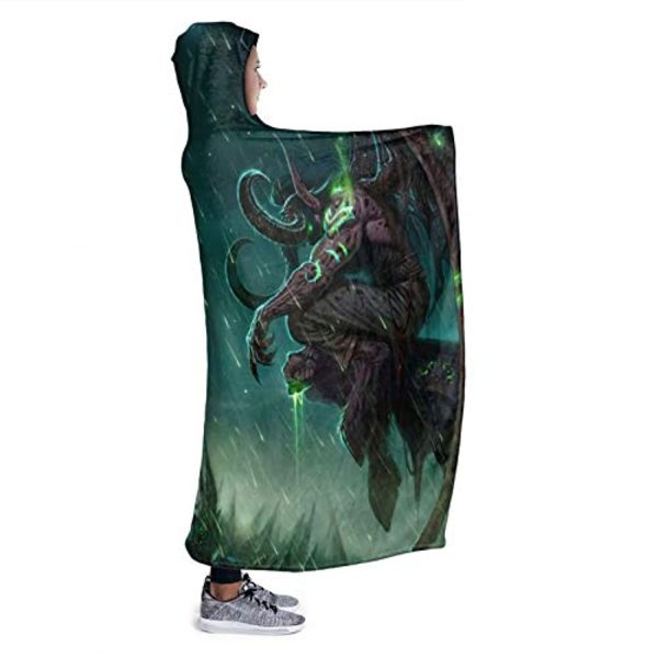 World of Warcraft Hooed Blankets - Wow Illidan Wearable Blanket Hoodie