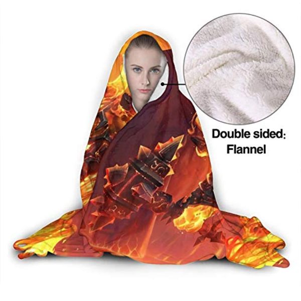 World of Warcraft Hooed Blankets - Wow Ragnaros Wearable Blanket Hoodie