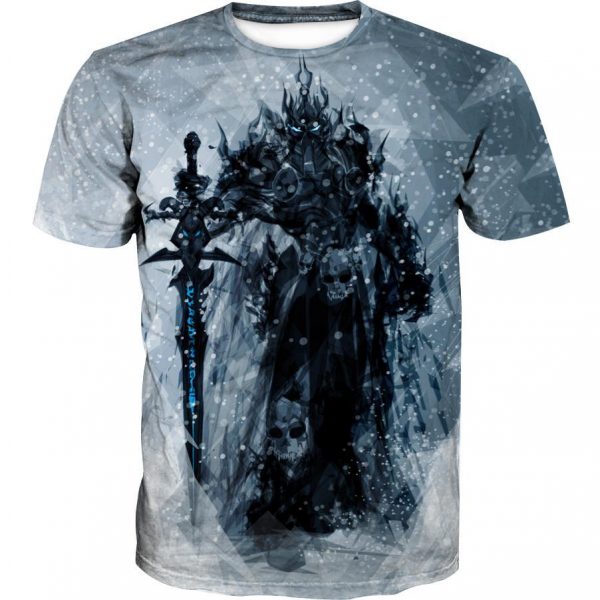 World of Warcraft Lich King Arthas Hoodies - Pullover  Grey Hoodie