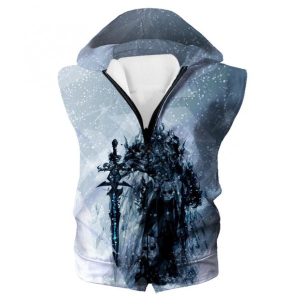 World of Warcraft Lich King Arthas Hoodies - Pullover  Grey Hoodie