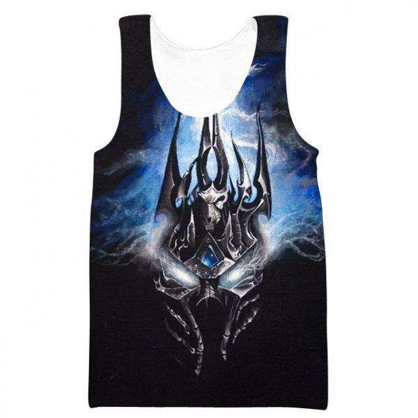 World of Warcraft Lich King Arthas Hoodies - Pullover Portrai Black Hoodie