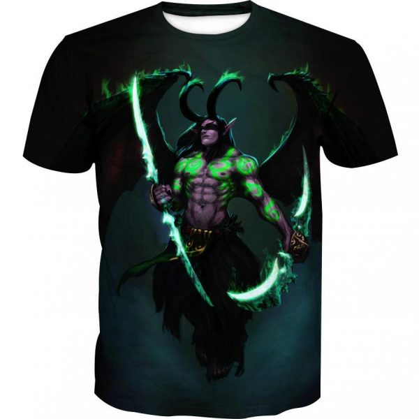 World of Warcraft Sword Illidan Hoodies -  Pullover Black Hoodie