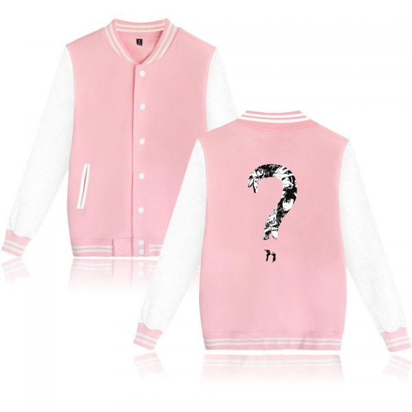 XXXTentacion Baseball Jackets - Solid Color Popular Rapper XXXTentacion Question Mark Icon Baseball Jacket
