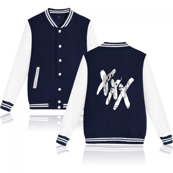 XXXTentacion Baseball Jackets - Solid Color Rapper XXXTentacion Icon Baseball Jacket