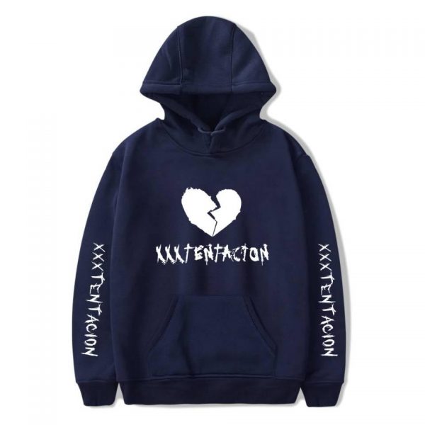 XXXTentacion Hoodies - Solid Color Popular Rapper XXXTentacion Heartbreak Icon Super Cool Hoodie