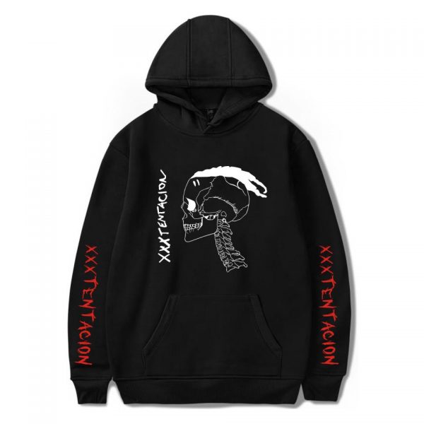 XXXTentacion Hoodies - Solid Color Popular Rapper XXXTentacion Icon Commemorative Shirt Hoodie
