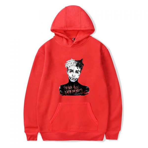 XXXTentacion Hoodies - Solid Color Popular Rapper XXXTentacion Icon Super Cool Hoodie