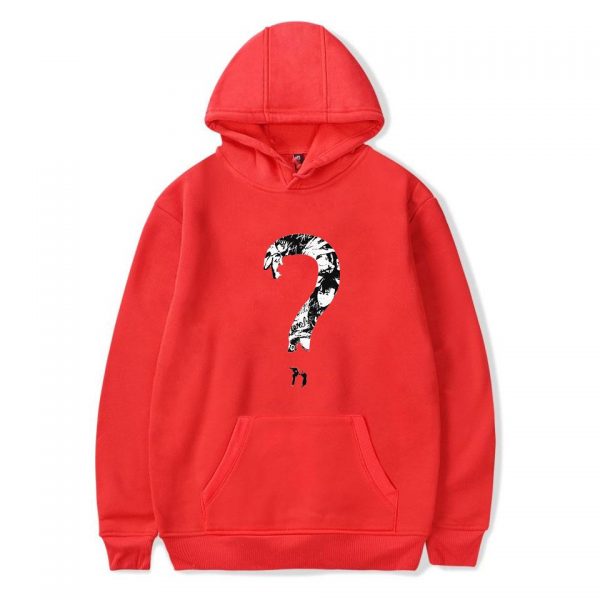 XXXTentacion Hoodies - Solid Color Popular Rapper XXXTentacion Question Mark Icon Hoodie