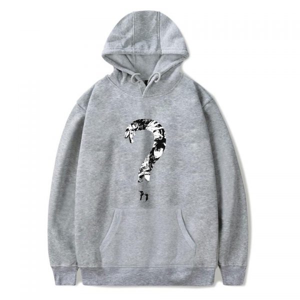 XXXTentacion Hoodies - Solid Color Popular Rapper XXXTentacion Question Mark Icon Hoodie