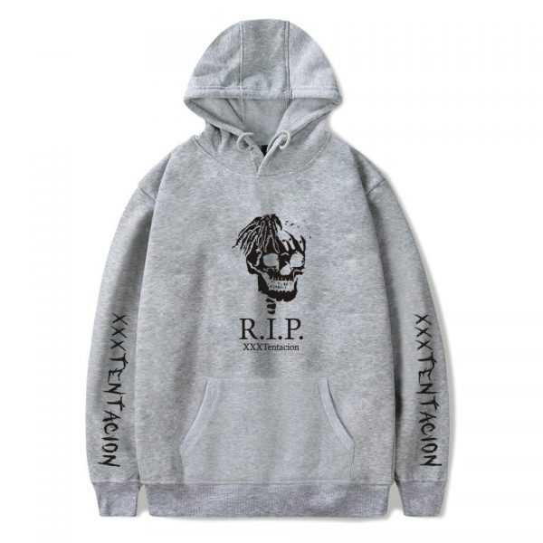 XXXTentacion Hoodies - Solid Color Popular Rapper XXXTentacion RIP Icon Hoodie