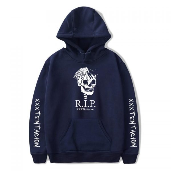XXXTentacion Hoodies - Solid Color Popular Rapper XXXTentacion RIP Icon Hoodie