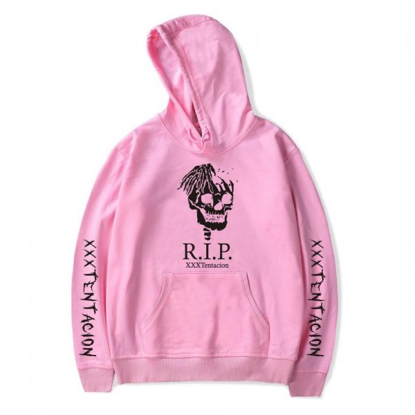 XXXTentacion Hoodies - Solid Color Popular Rapper XXXTentacion RIP Icon Hoodie