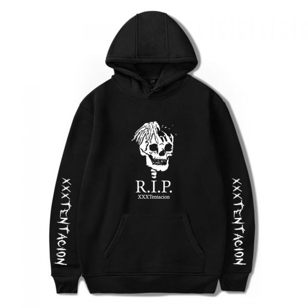 XXXTentacion Hoodies - Solid Color Popular Rapper XXXTentacion RIP Icon Hoodie