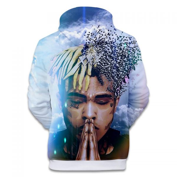XXXTentacion Hoodies - Solid Color Rapper XXXTentacion Commemorate Icon Blue Hoodie