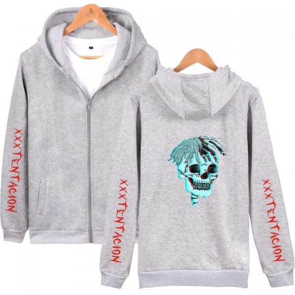 XXXTentacion Hoodies - Solid Color Rapper XXXTentacion Zip Up Hoodie