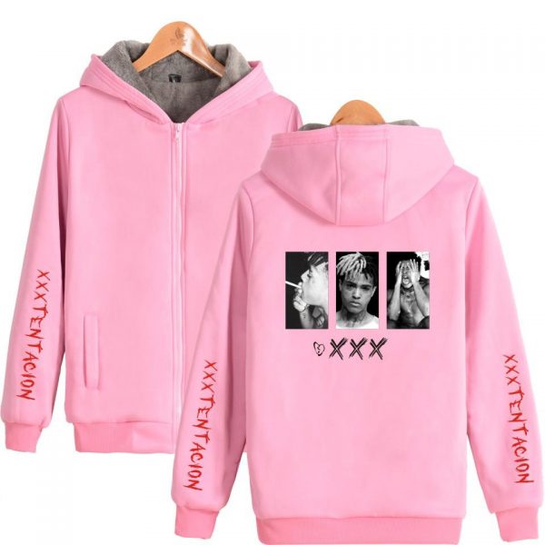 XXXTentacion Jackets - Solid Color popular Rapper XXXTentacion Icon Commemorate Fleece Jacket