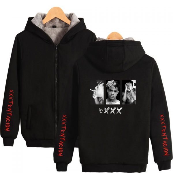XXXTentacion Jackets - Solid Color popular Rapper XXXTentacion Icon Commemorate Fleece Jacket
