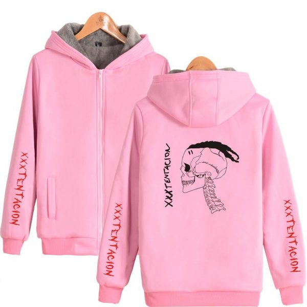 XXXTentacion Jackets - Solid Color Popular Rapper XXXTentacion Icon Commemorative Shirt Fleece Jacket