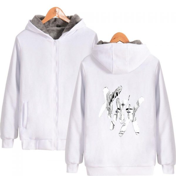 XXXTentacion Jackets - Solid Color Popular Rapper XXXTentacion Icon Fleece Jacket