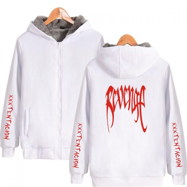 XXXTentacion Jackets - Solid Color Popular Rapper XXXTentacion Icon Revenge Super Cool Fleece Jacket