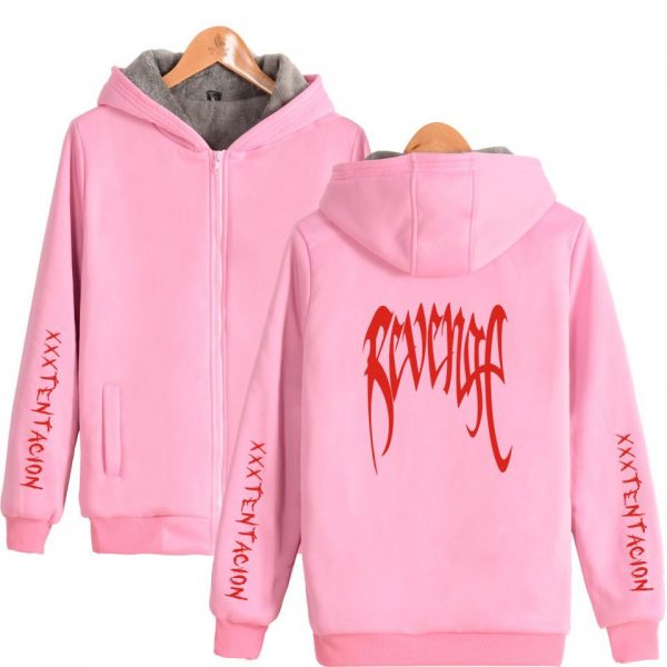 XXXTentacion Jackets - Solid Color Popular Rapper XXXTentacion Icon Revenge Super Cool Fleece Jacket