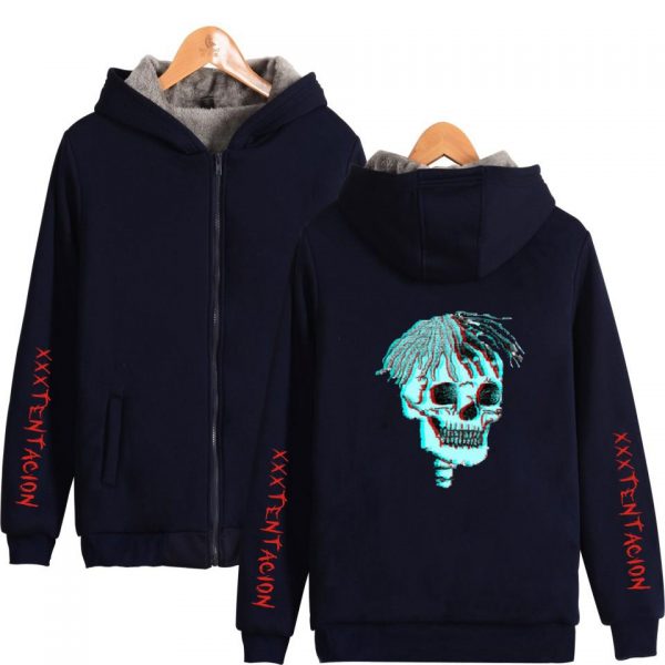 XXXTentacion Jackets - Solid Color Popular Rapper XXXTentacion Super Cool Icon Fleece Jacket