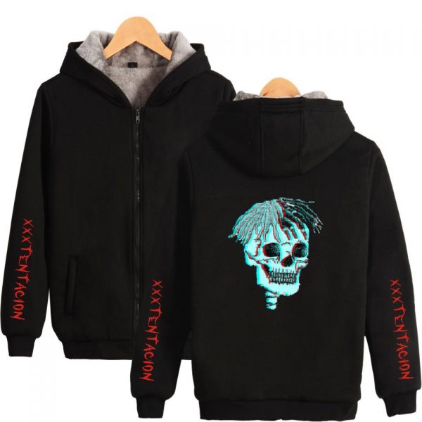 XXXTentacion Jackets - Solid Color Popular Rapper XXXTentacion Super Cool Icon Fleece Jacket