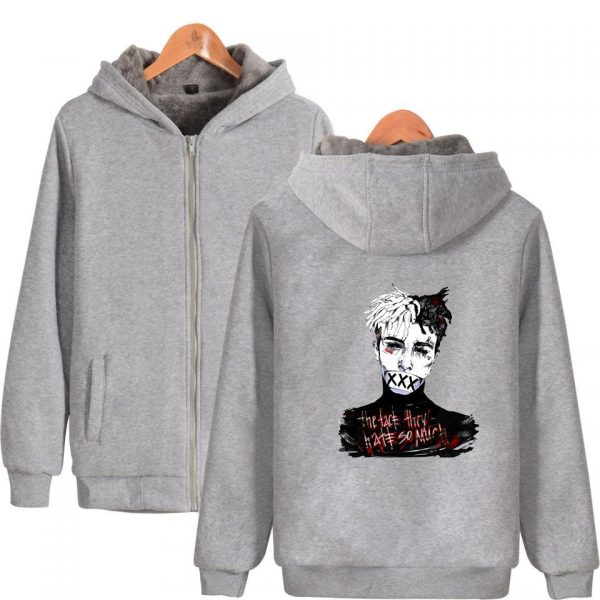 XXXTentacion Jackets - Solid Color Singer XXXTentacion Icon Super Cool Fleece Jacket