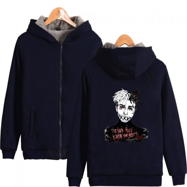 XXXTentacion Jackets - Solid Color Singer XXXTentacion Icon Super Cool Fleece Jacket