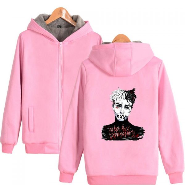 XXXTentacion Jackets - Solid Color Singer XXXTentacion Icon Super Cool Fleece Jacket