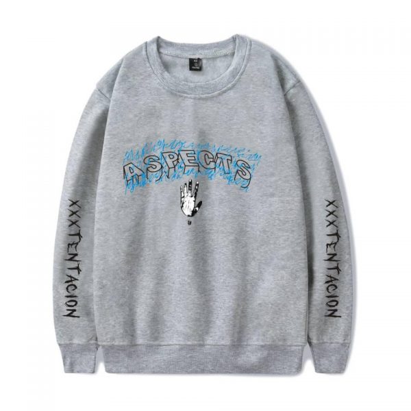XXXTentacion Sweatshirts - Solid Color Popular Rapper XXXTentacion ASPECTS Icon Sweatshirt