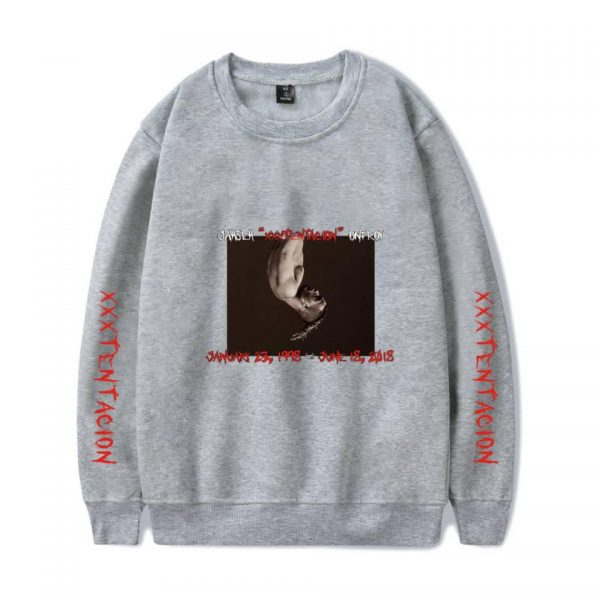 XXXTentacion Sweatshirts - Solid Color Popular Rapper XXXTentacion Commemorate Icon Sweatshirt