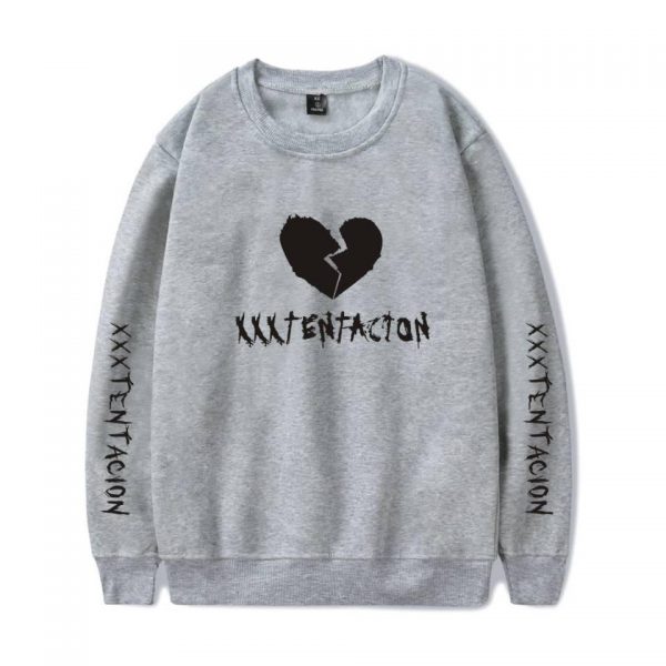 XXXTentacion Sweatshirts - Solid Color Popular Rapper XXXTentacion Heartbreak Icon Sweatshirt