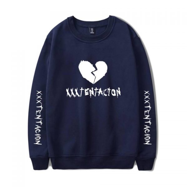 XXXTentacion Sweatshirts - Solid Color Popular Rapper XXXTentacion Heartbreak Icon Sweatshirt