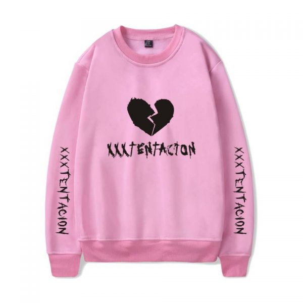 XXXTentacion Sweatshirts - Solid Color Popular Rapper XXXTentacion Heartbreak Icon Sweatshirt